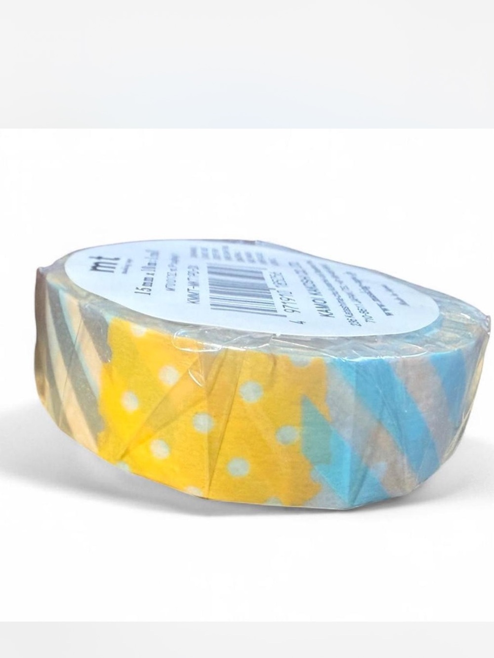 Neutral Polka Dot Washi Tape - Blue with Gold Dots MT Made in Japan
